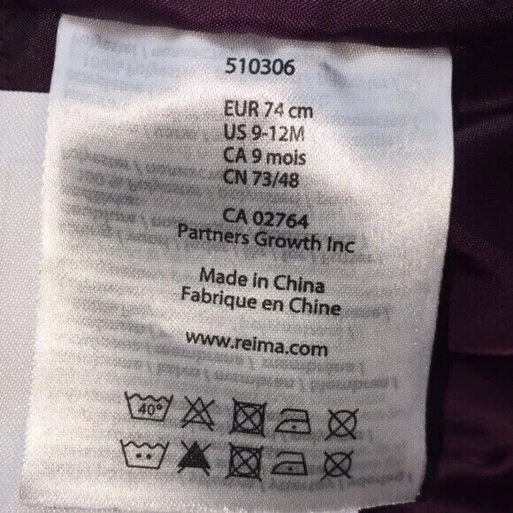 Reimatec Infant Girls Snowsuit Size 9-12 Months Waterproof Windproof Finland - Picture 5 of 12